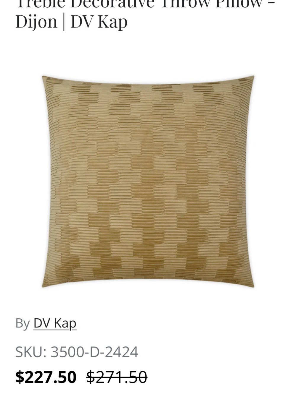 Dijon Textured Treble Decorative Throw Pillows set of 2